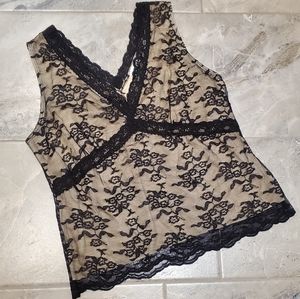 Black lace tank